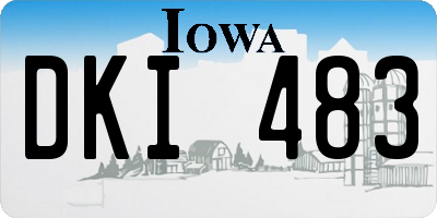 IA license plate DKI483