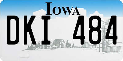 IA license plate DKI484