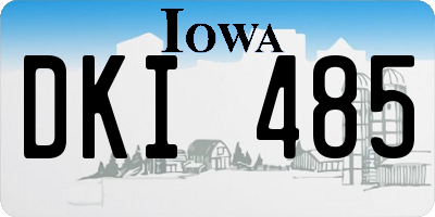 IA license plate DKI485