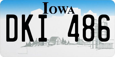 IA license plate DKI486