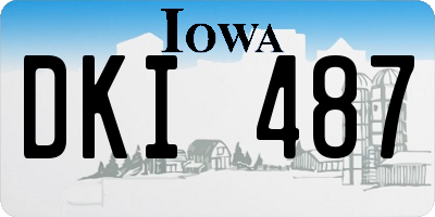 IA license plate DKI487