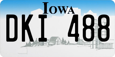 IA license plate DKI488