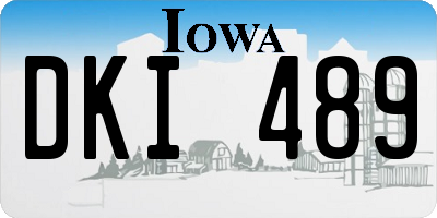 IA license plate DKI489