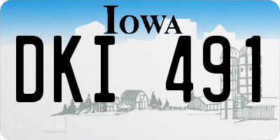IA license plate DKI491