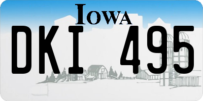 IA license plate DKI495