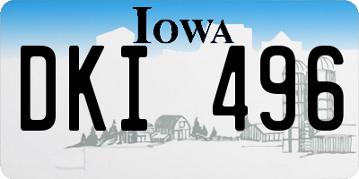 IA license plate DKI496