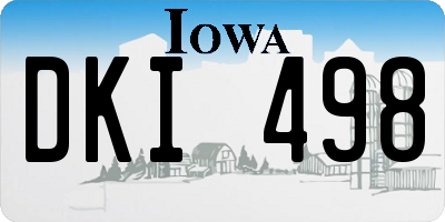 IA license plate DKI498