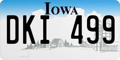 IA license plate DKI499