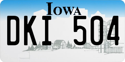 IA license plate DKI504