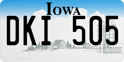 IA license plate DKI505