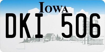 IA license plate DKI506