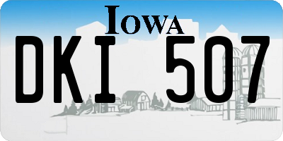 IA license plate DKI507