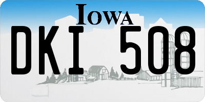 IA license plate DKI508