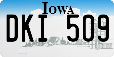 IA license plate DKI509