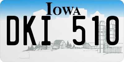 IA license plate DKI510