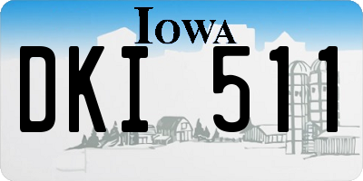 IA license plate DKI511