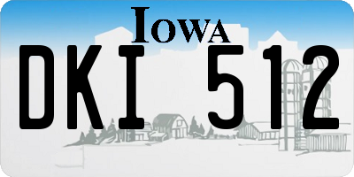 IA license plate DKI512