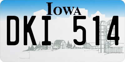 IA license plate DKI514