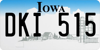 IA license plate DKI515