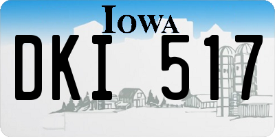 IA license plate DKI517