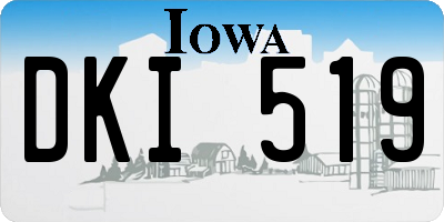IA license plate DKI519