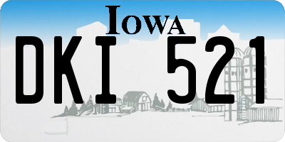 IA license plate DKI521