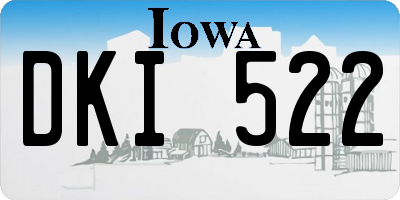 IA license plate DKI522