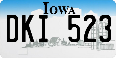 IA license plate DKI523