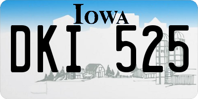 IA license plate DKI525