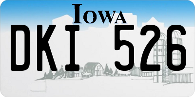 IA license plate DKI526