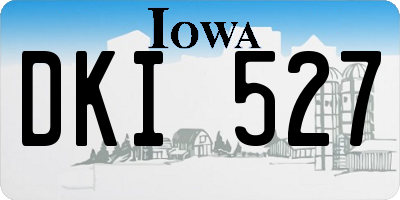 IA license plate DKI527