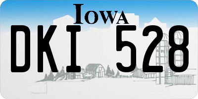 IA license plate DKI528