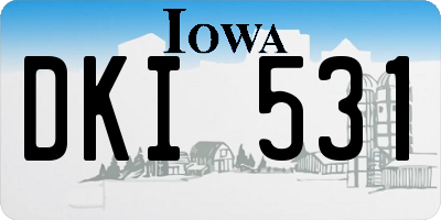 IA license plate DKI531
