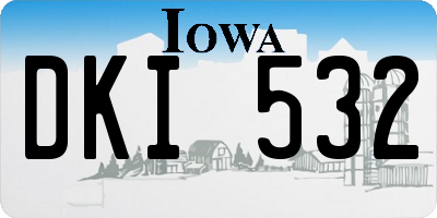 IA license plate DKI532