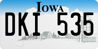 IA license plate DKI535