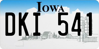 IA license plate DKI541