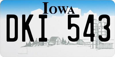IA license plate DKI543
