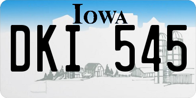 IA license plate DKI545