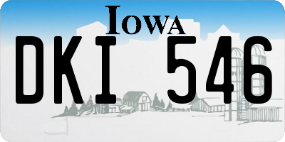 IA license plate DKI546