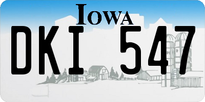 IA license plate DKI547