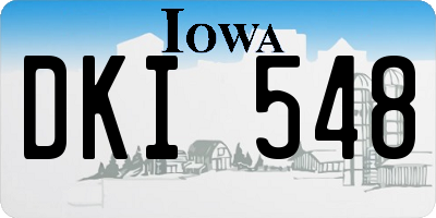 IA license plate DKI548