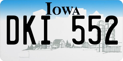 IA license plate DKI552