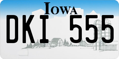IA license plate DKI555
