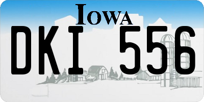IA license plate DKI556