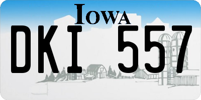 IA license plate DKI557