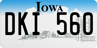 IA license plate DKI560