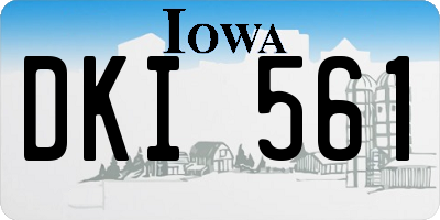 IA license plate DKI561