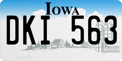 IA license plate DKI563
