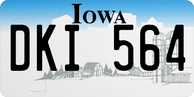 IA license plate DKI564