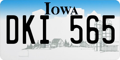 IA license plate DKI565